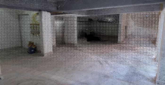 Nuvem de pontos de subsolo de edificação